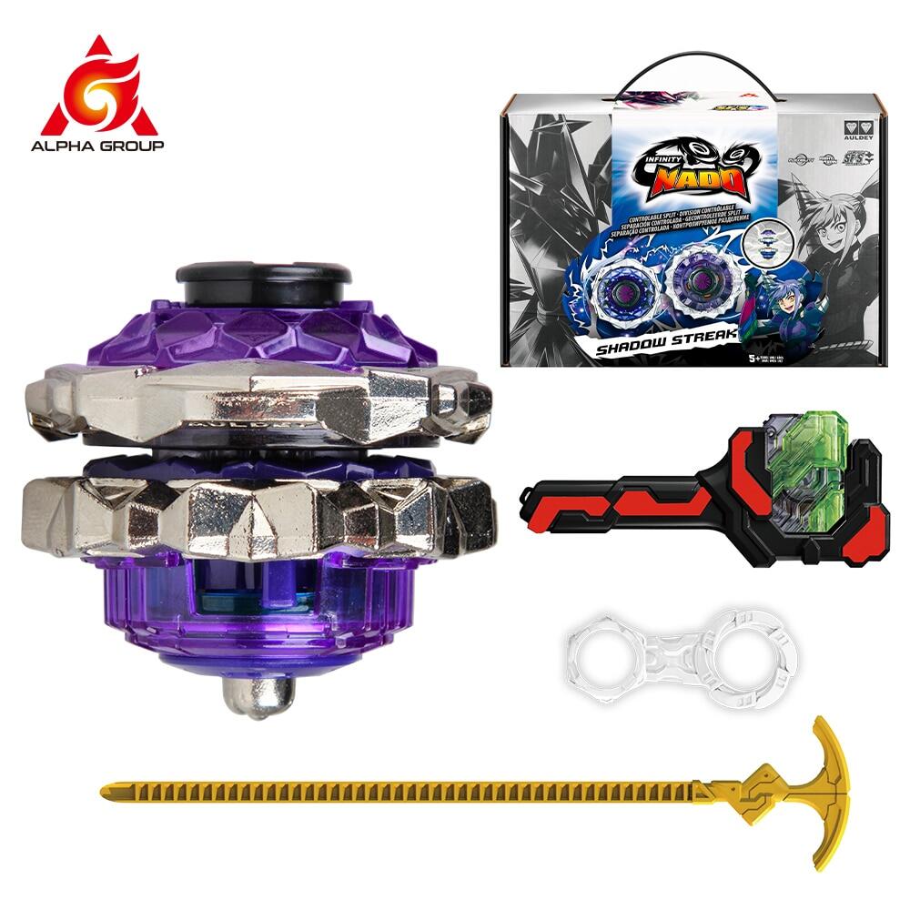 Infinity nado 3 crack series biến hình con quay hồi chuyển 2 trong 1 kim loại nado đầu quay chiến đấu với bệ phóng đồ chơi anime trẻ em