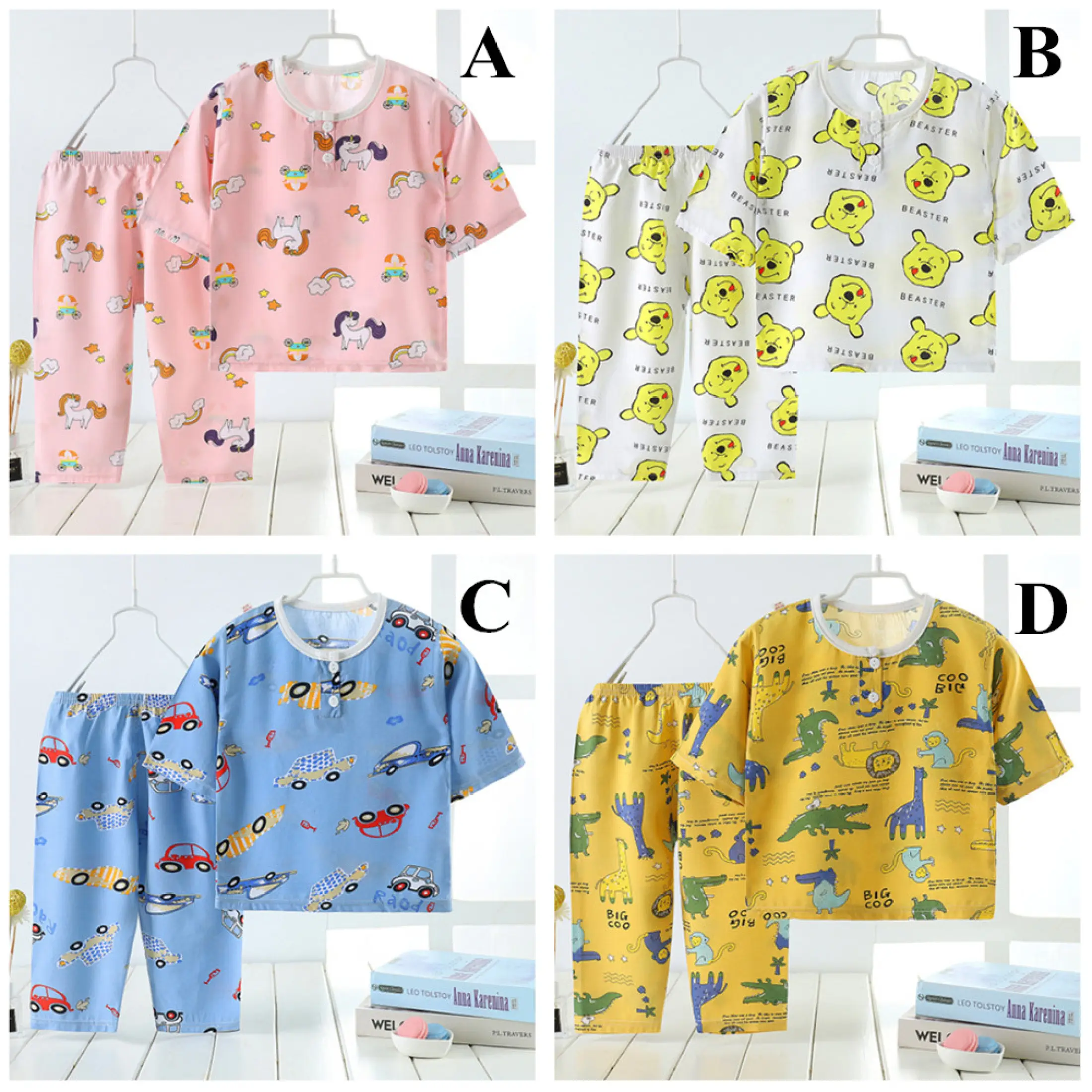 Hang Co Sẵn Kidlove Cai Bộ 2 Mon đồ Ngủ Cho Trẻ Em Be Trai Quần Ao Bộ Bộ đồ Lụa Cotton Cho Be Gai Quần Ao May Lạnh Mua He 1 5 Tuổi