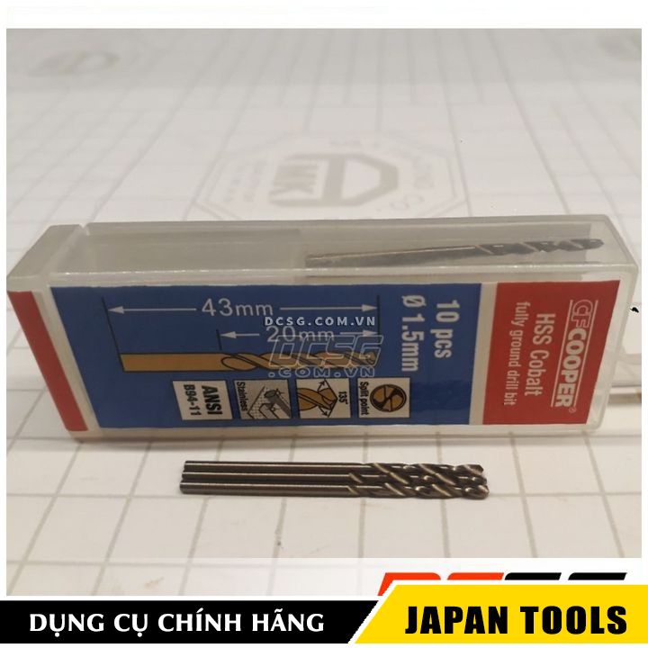 Mũi khoan thép inox 1.5mm cfcooper hcm015 | japan tools