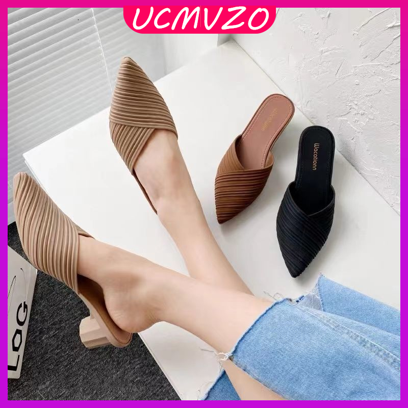 UCMVZO Women Mid Heels Women's High Heels Shoes Kasut Wanita Heel M41 ราคา 339 บาท*ส่งฟรี