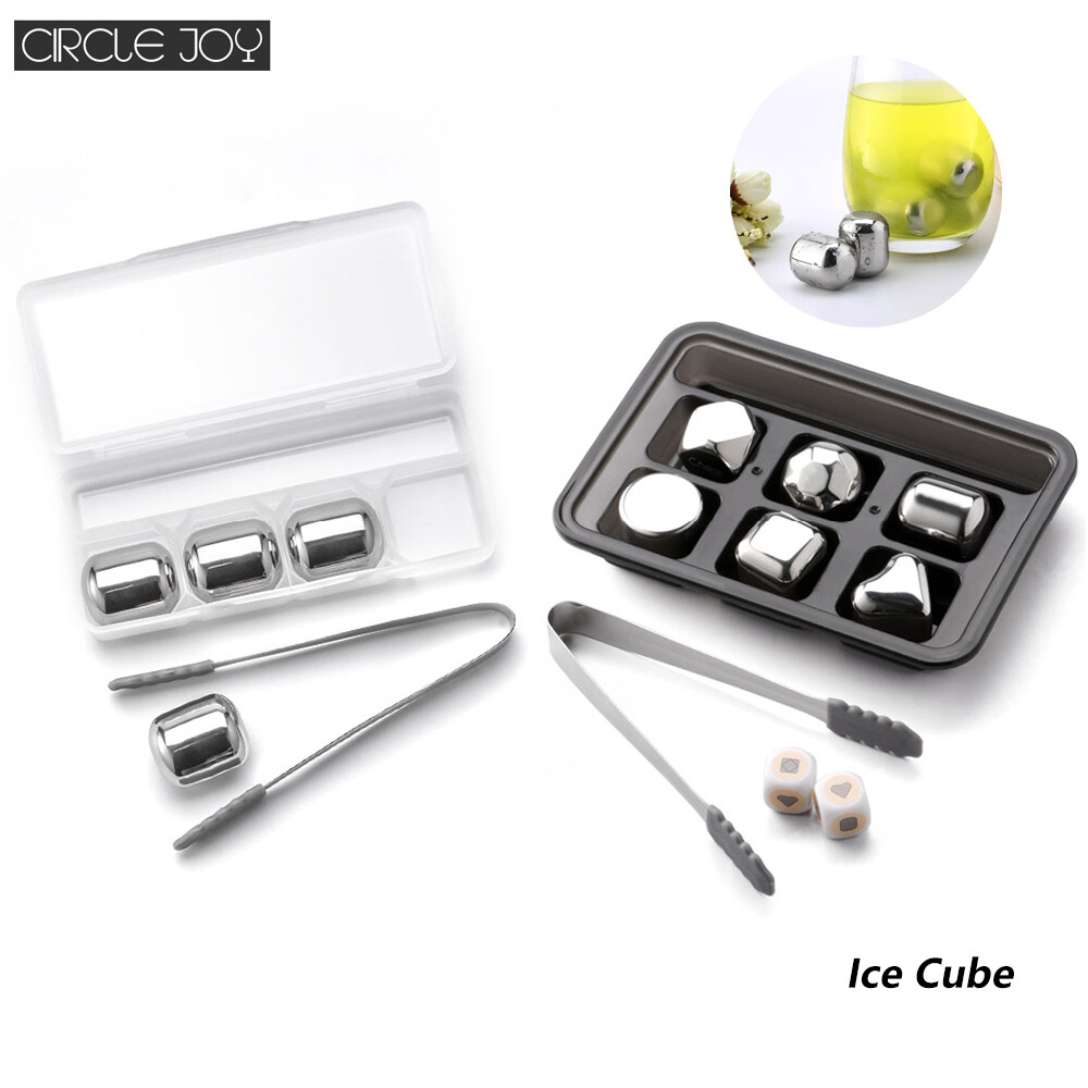 Circle Joy Ice Cube Khuôn Làm Đá Lạnh Có Thể Giặt Được Bằng Thép Không Gỉ 304 Tái Sử Dụng Máy Làm Đá Sử Dụng Lâu Dài Thiết Bị Làm Lạnh Đồ Uống Thiết Bị Làm Đông Lạnh Gia Dụng Cho Nước Ép Trái Cây Nhiều Hình Dạng