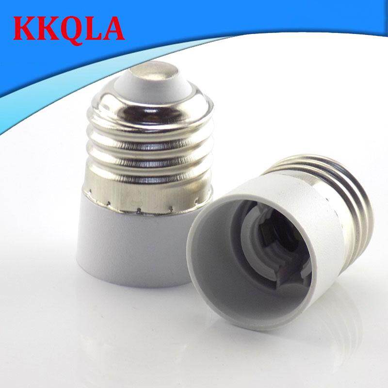Qkkqla e27 to e14 lamp bulb holder converter fireproof cfl light socket base adapter male plug conversion for corn candle