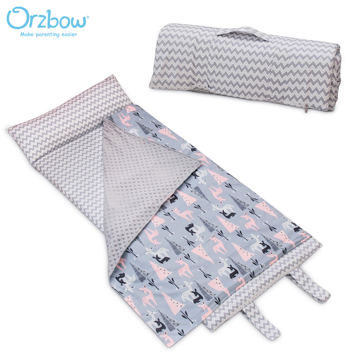 Orzbow Kids Nap Mat Nhẹ Và Mềm Với Gối Có Thể Tháo Rời Dễ Dàng Làm Sạch Pad Nap Cho Trẻ Mẫu Giáo Trường Mẫu Giáo