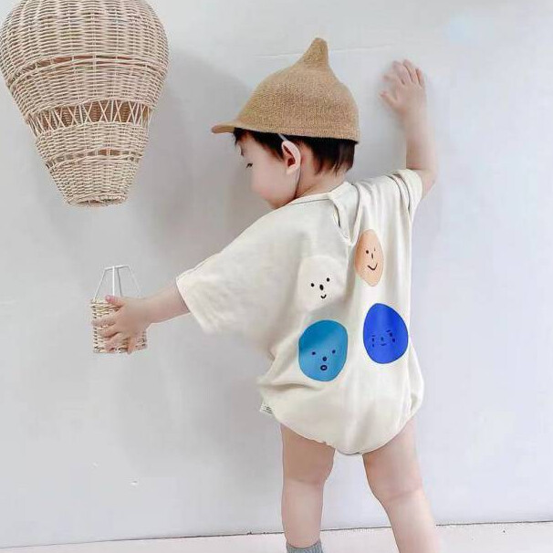 Quần áo trẻ sơ sinh áo liền quần bé trai bé gái áo liền quần ngắn tay cho trẻ sơ sinh áo liền quần một mảnh