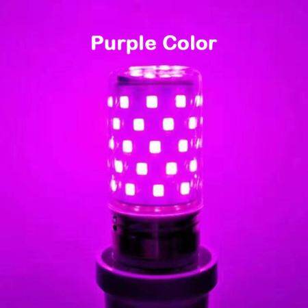 E27 Led Colorful Corn Bulb 12W Pink Red Blue Green Purple Golden 7Colors Lamp AC 220V Bulb Chandelier Decoration