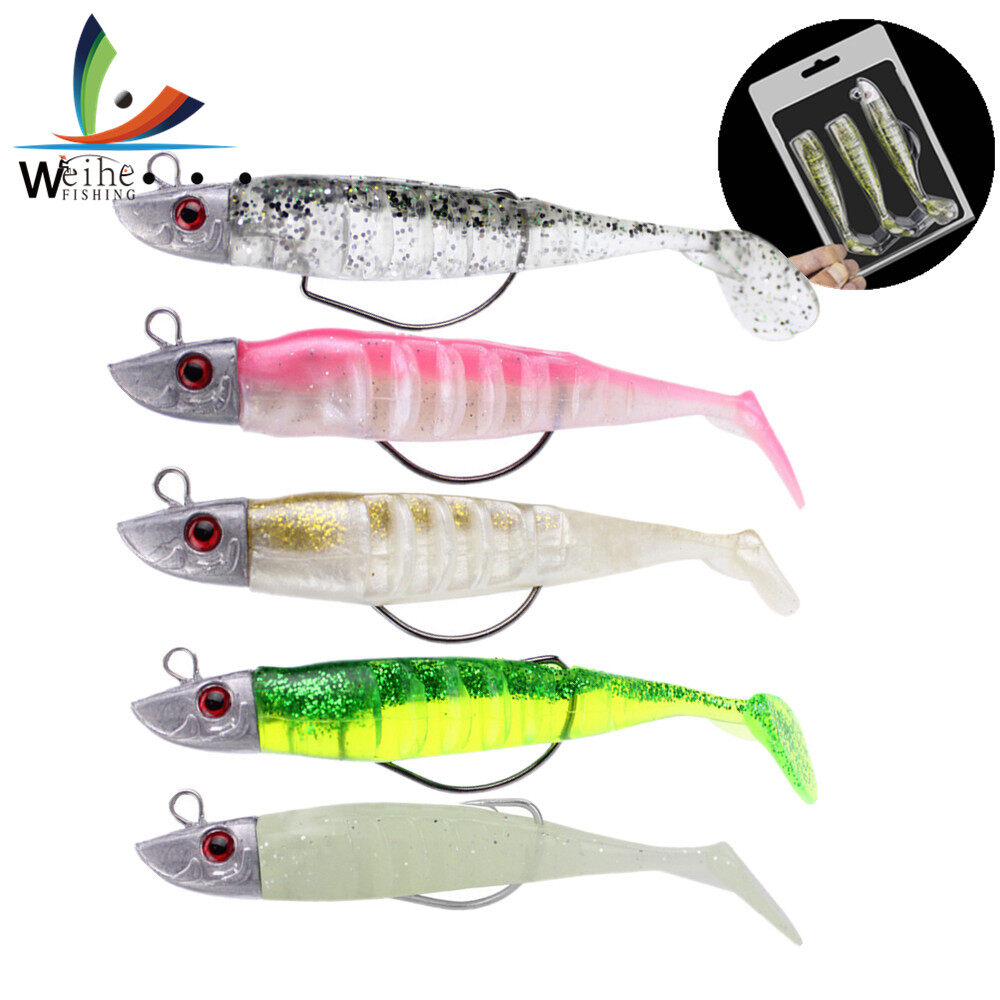 1 Bộ Mồi Mềm 11Cm 25G, Lưỡi Câu Quay Đầu Cá Chì Mồi Câu Cá Đuôi Chữ T Với Sequins Đầy Màu Sắc