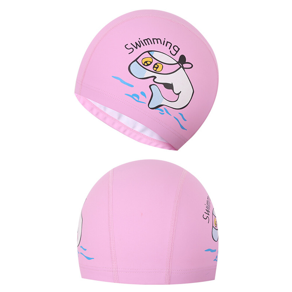 tootplay Kids Boys Girls Waterproof Swimming Hat Children Cute Cartoon Pattern Cover Ears Bathing Caps Swim Caps For Any Water Sports