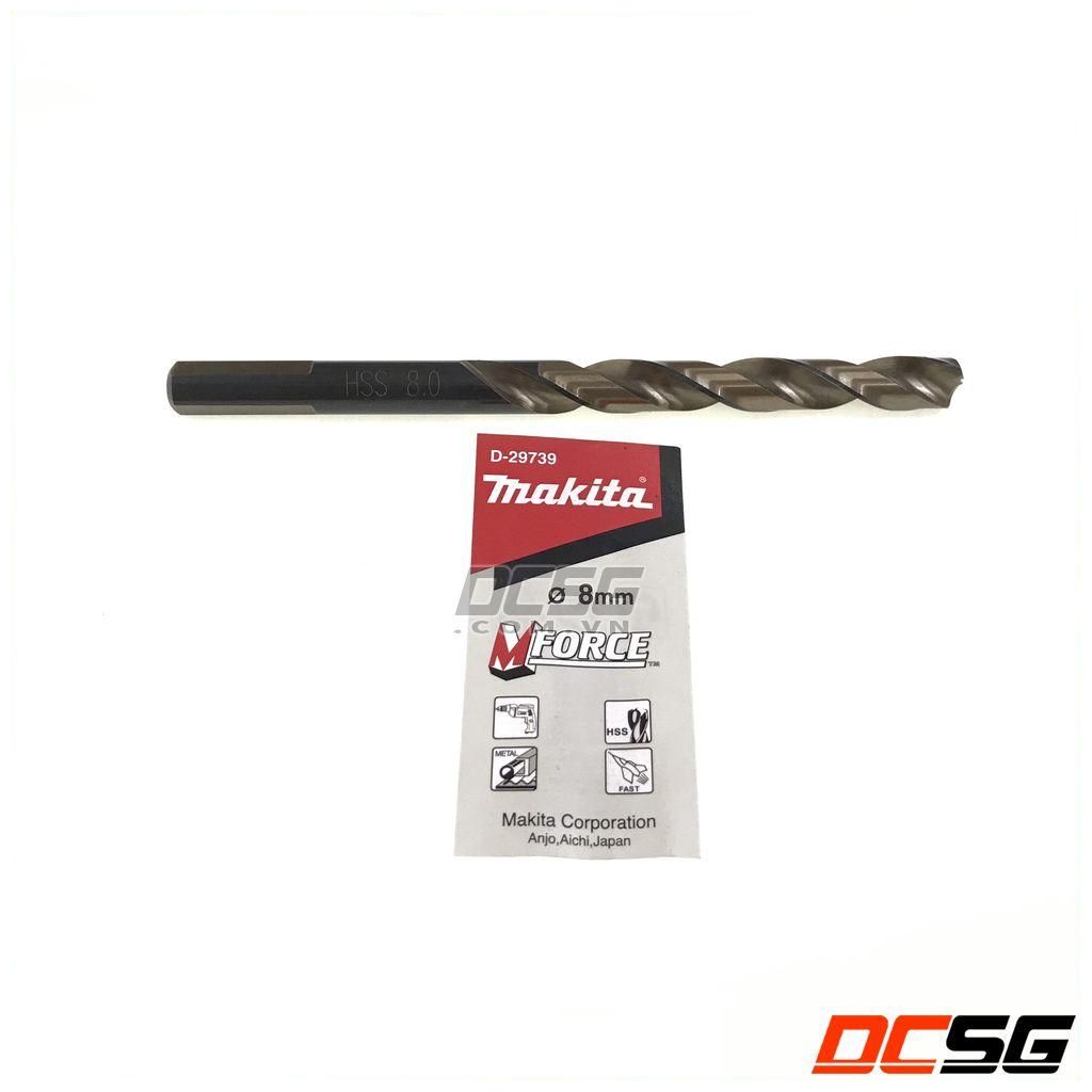 Mũi khoan inox hss mforce 8.0x117mm makita d-29739