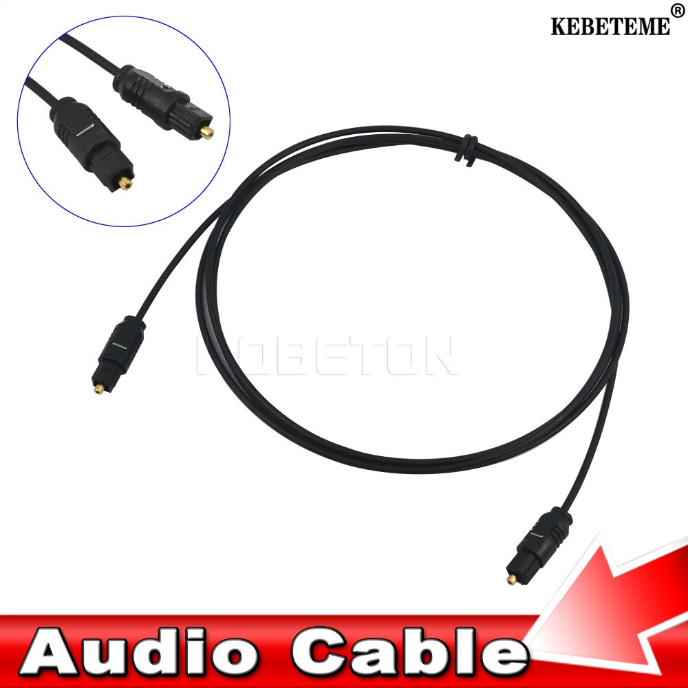 Kebeteme 1m 3ft kỹ thuật số quang học toslink quang pvc sợi cáp âm thanh dây od av 2.2 mm âm thanh dây toslink đực dòng