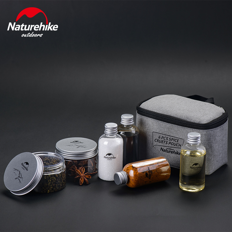 Ngoài Trời Naturehike 6 Cái/8 Cái Trong Suốt Chai Đựng Gia Vị Set Lưu Trữ Gia Vị Container Dụng Cụ Nhà Bếp Đường Muối Tiêu Cho Dã Ngoại Nướng Thịt Khi Đi Cắm Trại Với Túi Lưu Trữ NH17T011-P/NH19T002-P