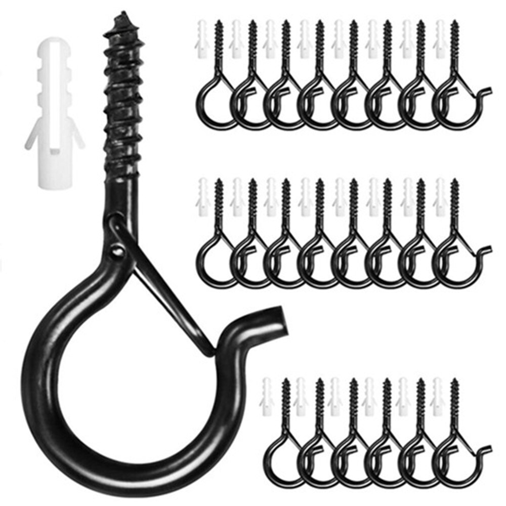 10 gói móc treo móc treo đèn móc vít móc treo trần tủ tường để treo kẹp đèn dây ngoài trời