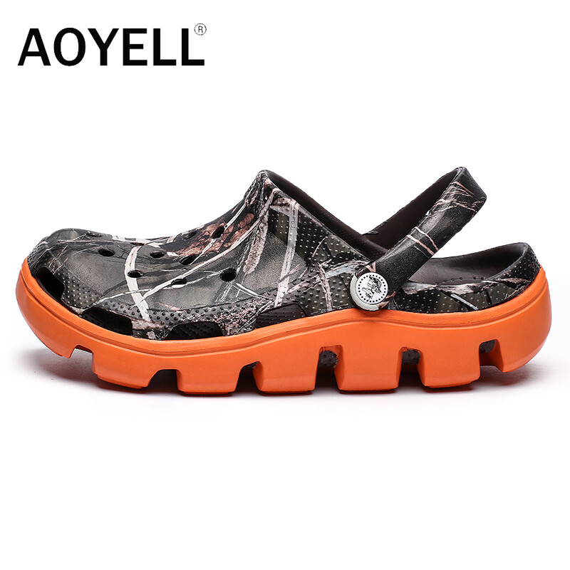 Dép Xăng Đan AOYELL Cho Nam Và Ngoài Trời Nữ, Dép Lê Dép Xăng Đan Phong Cách Crocs Giày Dẻo Mùa Hè Giày Cao Su Thường Ngày Mùa Mưa Giày Đi Biển Thời Trang Hàn Quốc Unisex