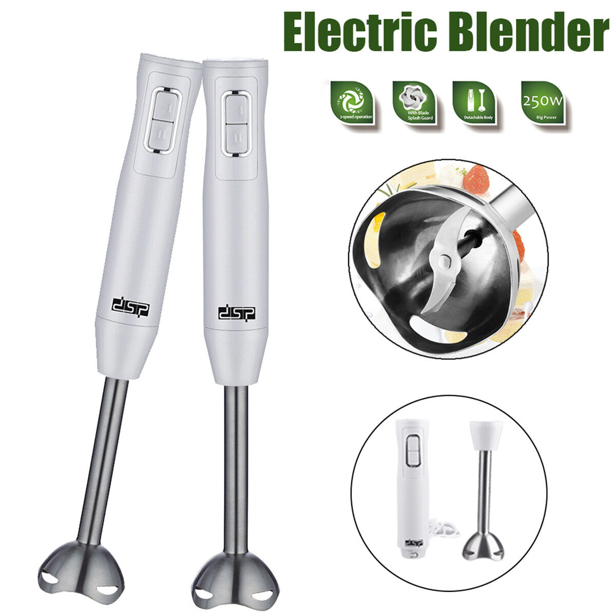 Generic 220V 250W 2 Gear Electric Mixing Blender Mixer Baby Food