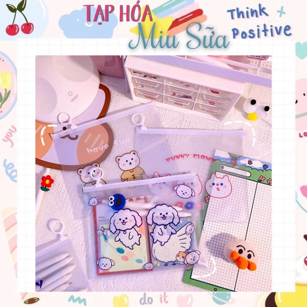 Túi zip đa năng đựng đồ dùng học tập cute - MiuSua