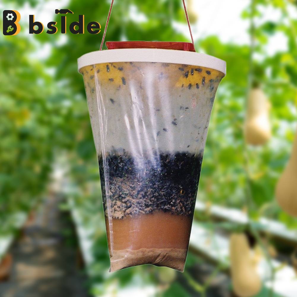[Bside Tool Store]Insect Fly Attract Catcher Bag Disposable Flies Catching Bag Hanging Pest Control Bug Trap Bag with Bait for Parks/Canteens/Restaurants/Farms Outdoor ราคา 86 บาท*ส่งฟรี