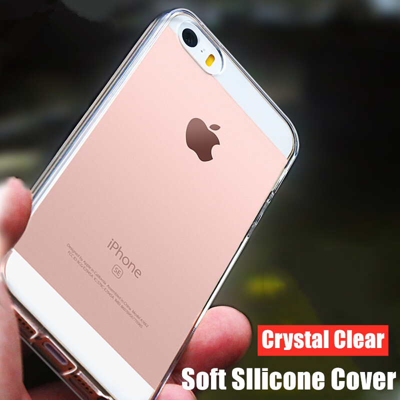 Dành cho apple iphone 5 5s iphone se 2016 vỏ bảo vệ silicon bên trong dẻo trong suốt mỏng vừa vặn ốp điện thoại chống sốc nâng cấp chống vàng