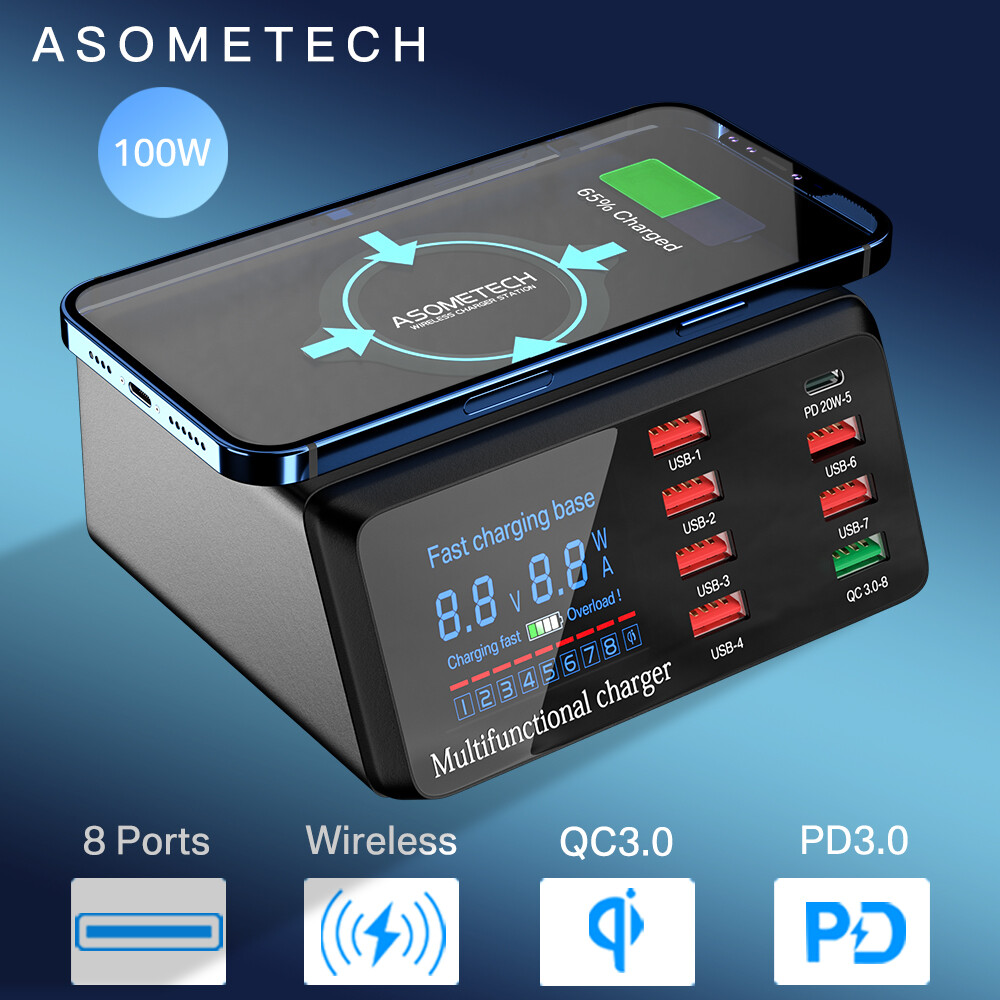 Sạc không dây, nhanh chóng sạc sạc bộ chuyển đổi sạc pd usb sạc nhanh trạm sạc trung tâm, dành cho máy tính bảng iphone ipad samsung