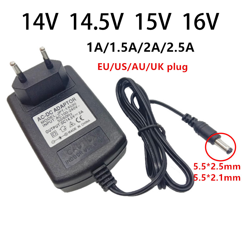 14v 14.5v 15v 16 v bộ chuyển đổi nguồn điện 1a 1.5a 2a 2.5a 2500ma phổ acdc adaptor 14 14.5 15 16 volt bộ chuyển đổi nguồn