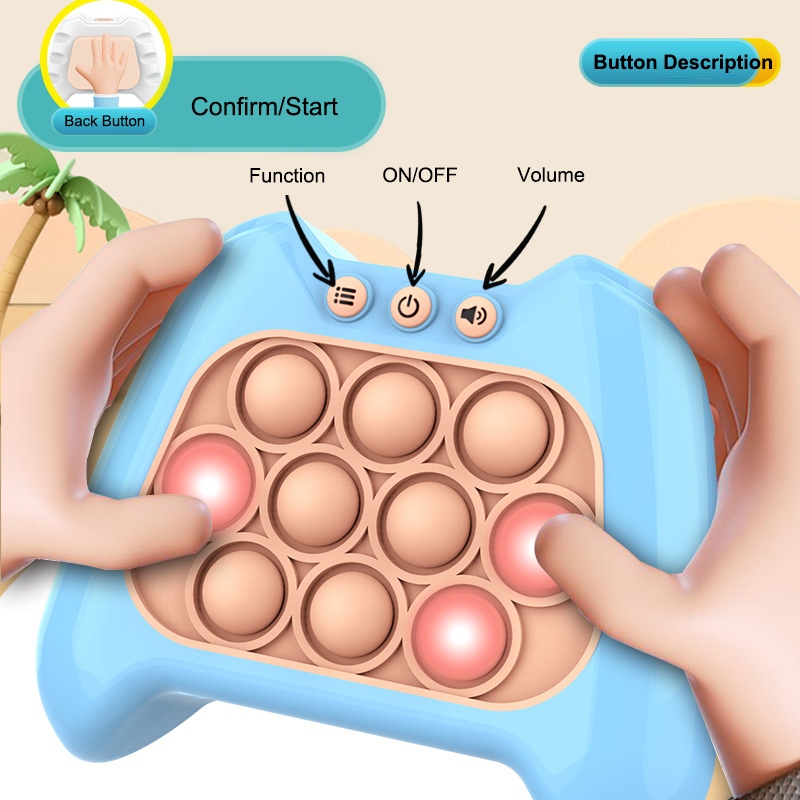 [HOT CXYHEWOIH 519] Máquina de juego Quickpush para niños antipresión juguete sonido Pop Push Bubble consola de juegos de combate multimodo novedad de 2023