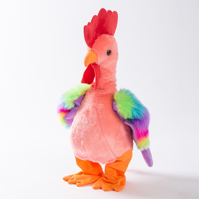 Robot Chicken Pet Toys Electronic Screaming Rooster Electric Funny Dance Sing Plush Toy Music Soft Animal For Kids Birthday Gift