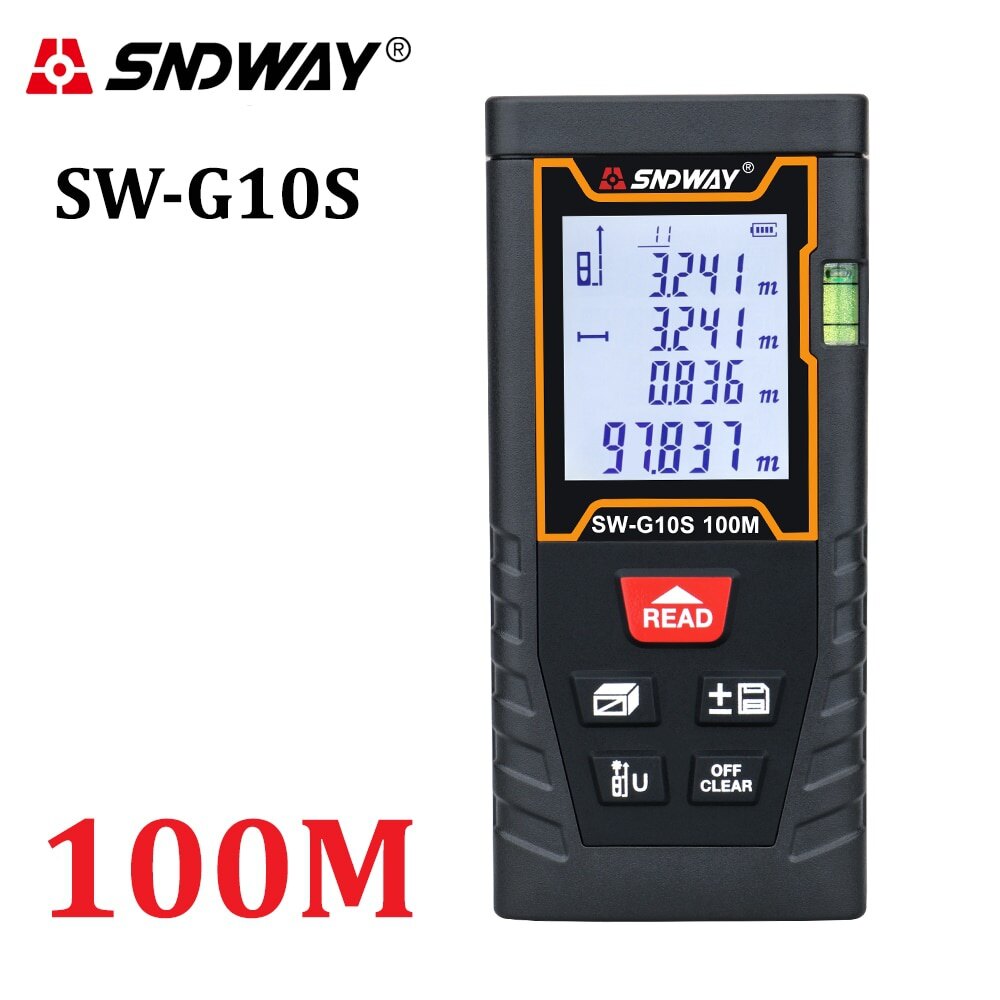 Sndway máy đo khoảng cách laser máy đo khoảng cách 100m 80m 60m 40m thước dây laser thước đo khoảng cách kỹ thuật số trena thước đo roulette