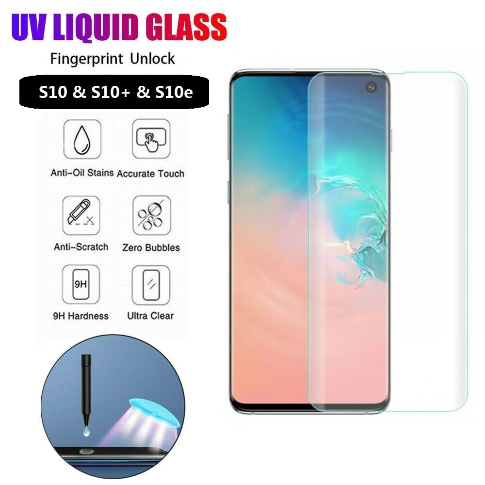 [Songful] Kính cường lực UV cho Samsung Galaxy S10 Plus S10E phủ keo toàn bộ bảo vệ màn hình kính cường lực chất lỏng UV