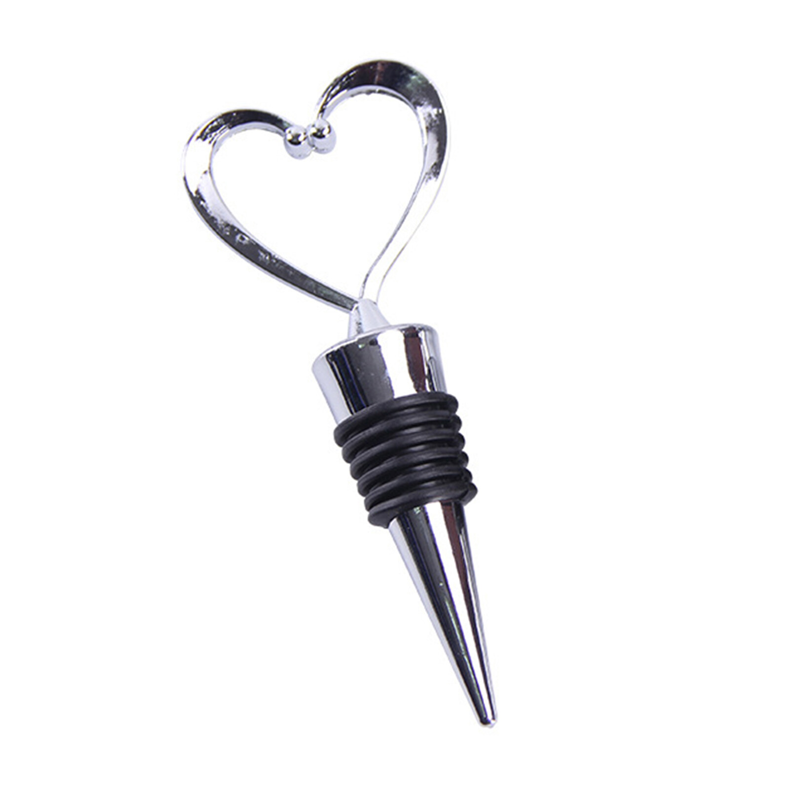 Galuru Bottle Stopper Romantic Heart Shape Zinc Alloy Decorative Wine Sealer Tool Valentines Gifts for Wedding Excellent Bottle Cap ราคา 36 บาท*ส่งฟรี