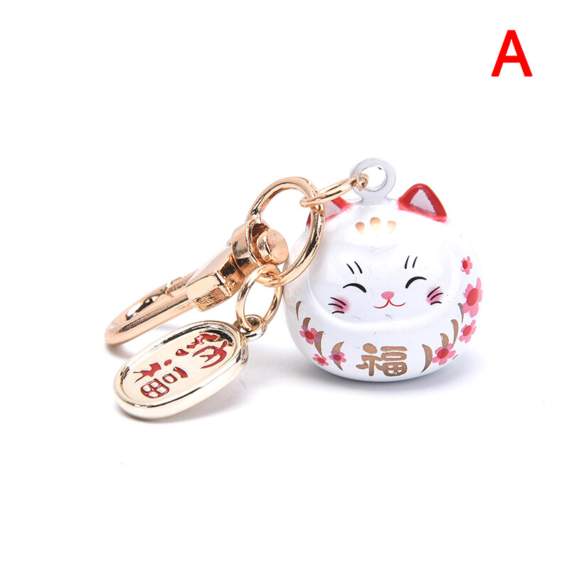 [Free shipping]Móc Khóa Mèo May Mắn Dễ Thương Nhật Bản, Túi Xe Hơi Chuông Âm Thanh Nước Trang Trí, Độc Quyến Rũ