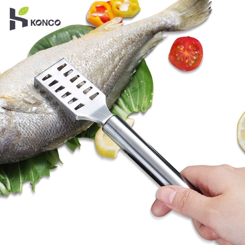 KONCO Răng Cưa Vảy Cá Da Tẩy Bàn Chải, Thép không gỉ Nhanh Chóng & Dễ Dàng Cá Quy Mô Da Cạo Loại Bỏ, vật Dụng nhà bếp