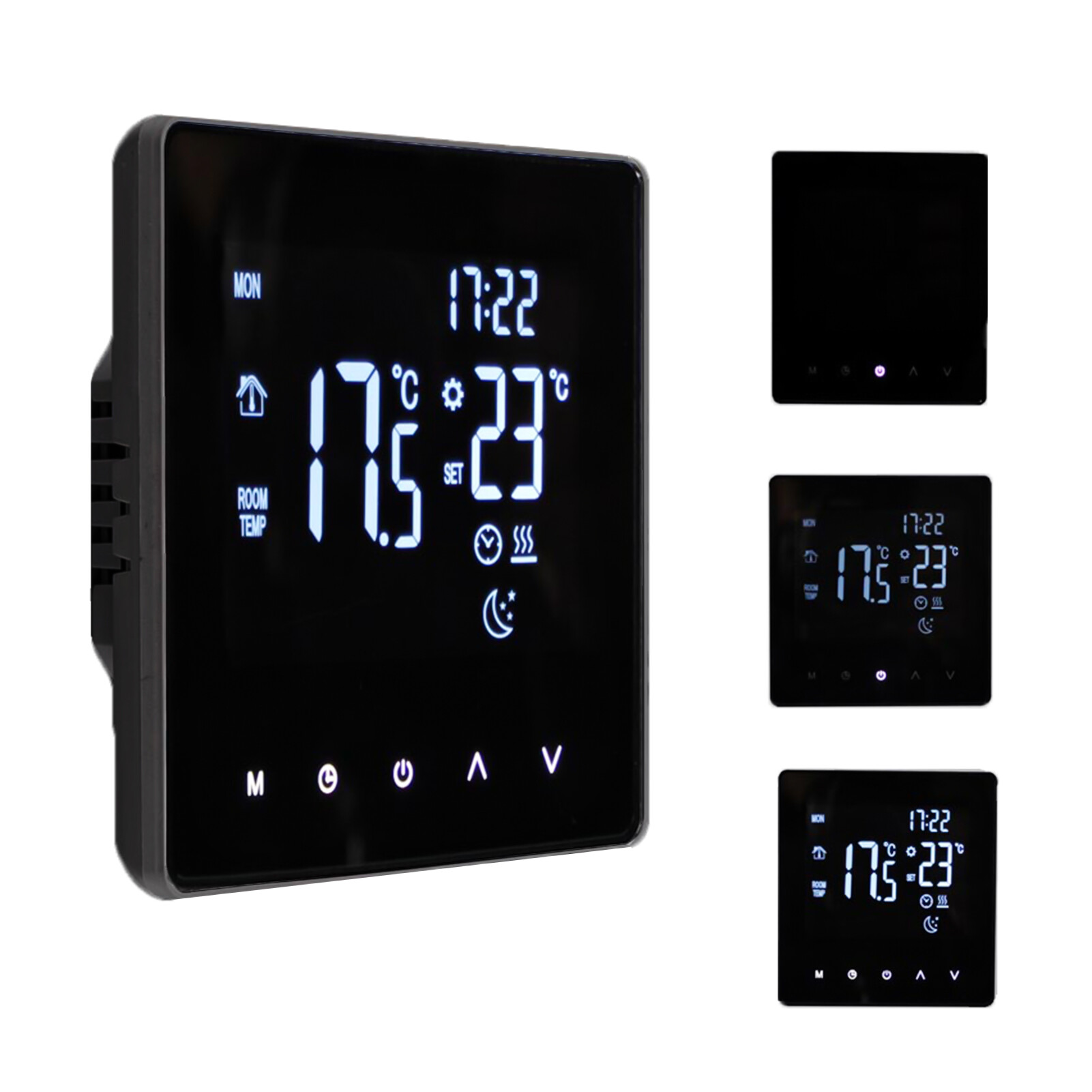 Wifi nhiệt lượng thông minh bộ điều khiển nhiệt độ cho làm nóng nước Màn hình LCD màn hình cảm ứng tuần lập trình ứng dụng điều khiển hệ thống sưởi ấm dưới sàn nhiệt cho trường văn phòng nhà cửa khách sạn
