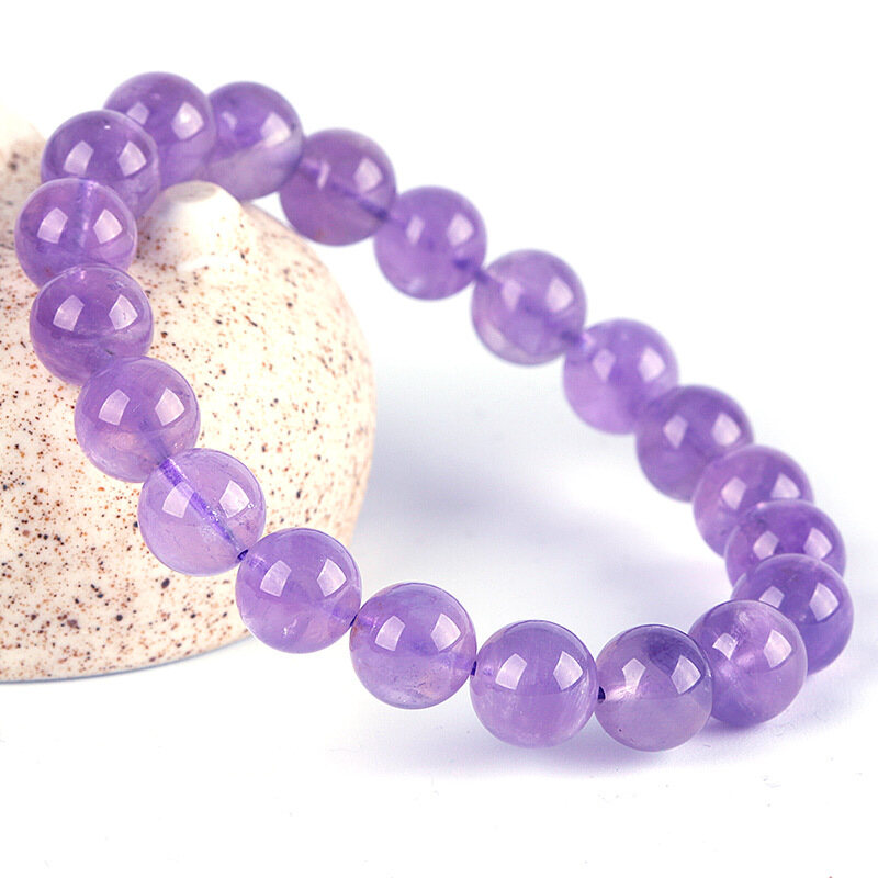 Vòng tay luân xa tự nhiên 8mm dây đeo cổ tay tinh thể thạch anh tím mắt xích cho quà tặng reiki nữ phụ nữ chữa bệnh dây thủ công trang sức quyến rũ