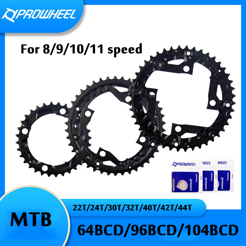 Prowheel vòng xích xe đạp 8s/9s vòng xích xe đạp leo núi 64bcd 96bcd vòng xích xe đạp 10/11s vòng xích xe đạp bằng nhôm 104bcd phụ tùng xe đạp