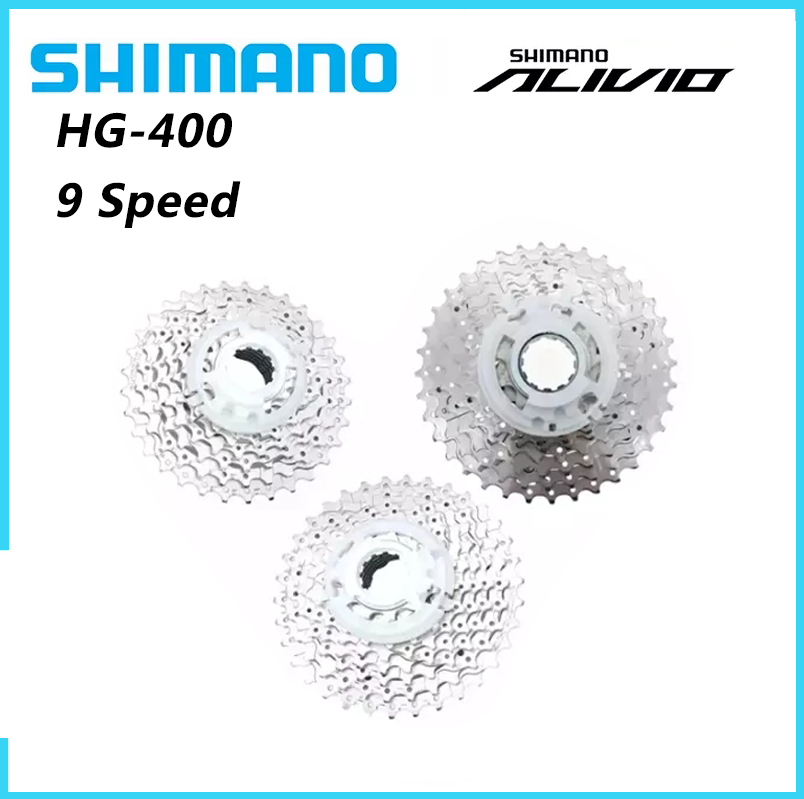 Líp xe đạp shimano alivio m4000 hg400-9 9 tốc độ, líp xe đạp leo núi hg400 9 s 11-32t 11-34t 11-36t 32t 34t 36t