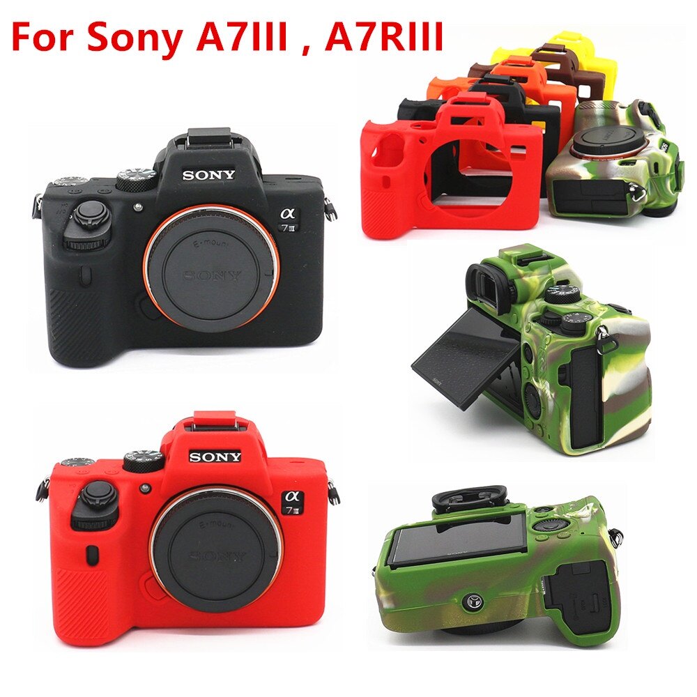 Ốp máy ảnh sony a73 cao su silicon mềm cho sony a7r3 ốp bảo vệ chống trầy xước cho sony a7s3