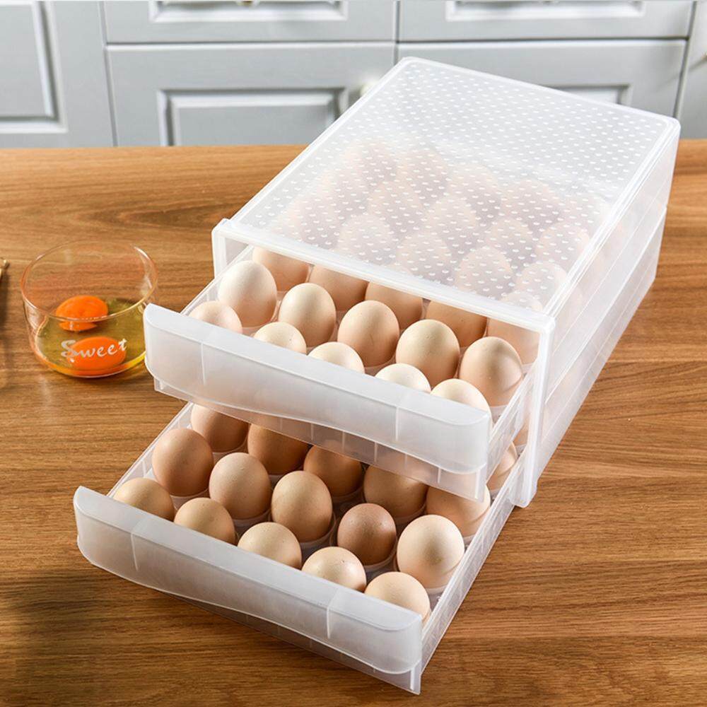 Hchc tủ lạnh trong suốt loại ngăn kéo giữ hộp giữ tươi Khay Đựng Trứng