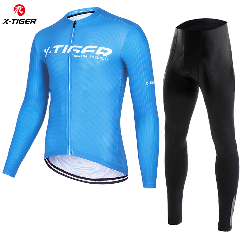 X-tiger bộ đồ đạp xe cho nam quần áo đạp xe chuyên nghiệp quần đạp xe thoáng khí áo đạp xe phản quang bộ đồ đạp xe nhanh khô cho nam áo đạp xe dài tay