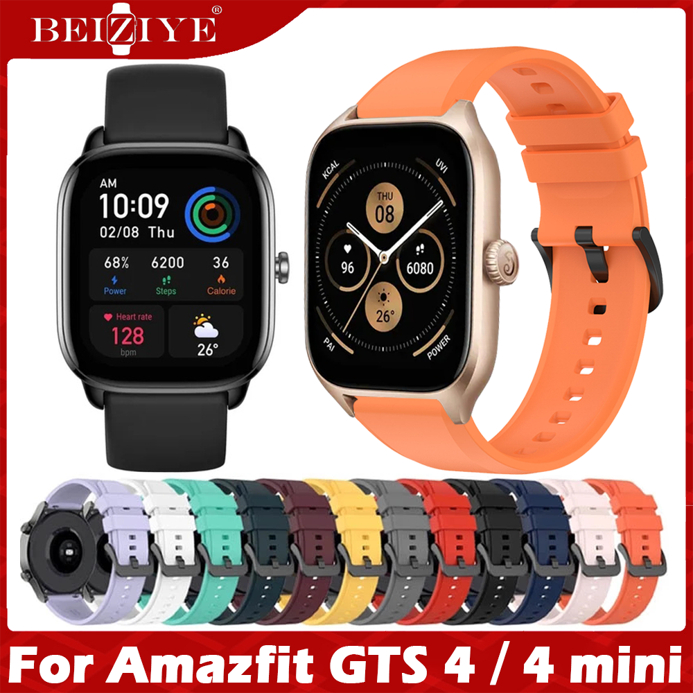 Đối với Amazfit GTS 4 dây đeo mini Dây đeo bằng silicon mềm Dây đeo đồng hồ thông minh Dây đeo đồng 