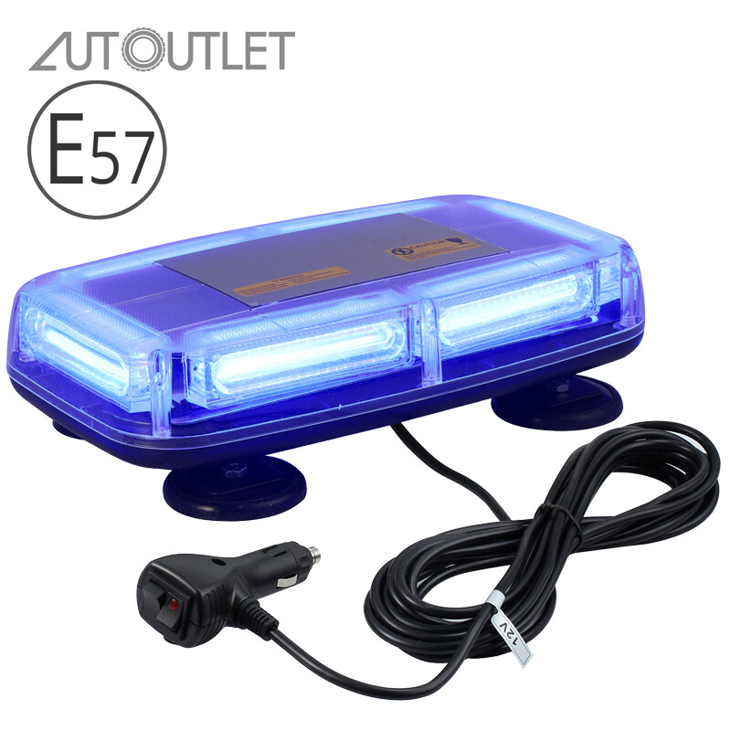 AUTOUTLET 12/24V 6-COB 60W LED 4 Mạnh Mẽ Magnetic Khẩn Cấp Thanh Phục Hồi Cảnh Báo Nhấp Nháy Ánh Sáng Đèn Hiệu, Màu Xanh