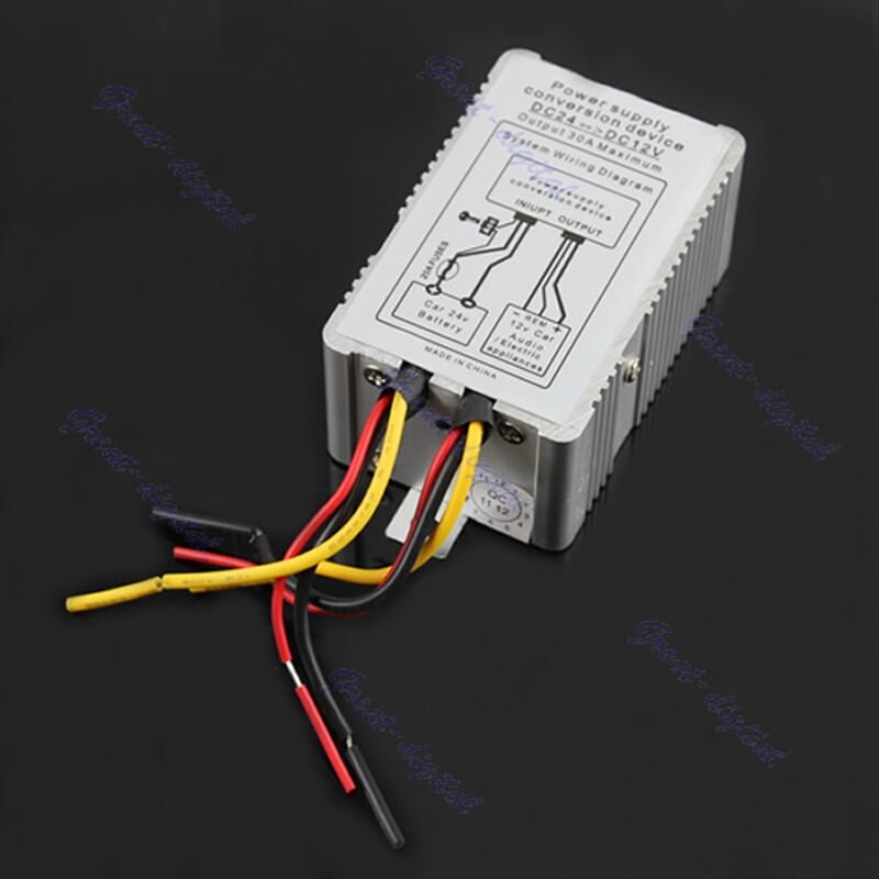 Thiết Bị Chuyển Đổi DC-DC 24V Sang 12V, Bộ Chuyển Đổi Nguồn Điện Cho Xe Hơi 30A