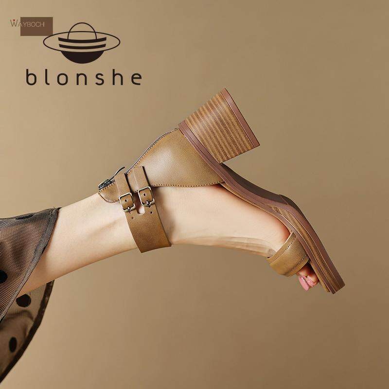 Blonshe gót dép cho phụ nữ Fasion Giày Hàn Quốc cho phụ nữ Xăng đan cao