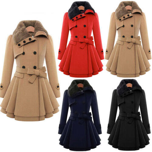 Áo khoác dài tay lông thú dày dặn phong cách thời trang trẻ trung cho nữ Kraiefs