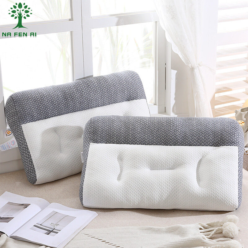 NFA A pillow Gối ngủ chống đau vai gáy, Gối masagas cổ vai gáy vải bông dệt kim cao cấp, lưới thoáng khí siêu mềm mại