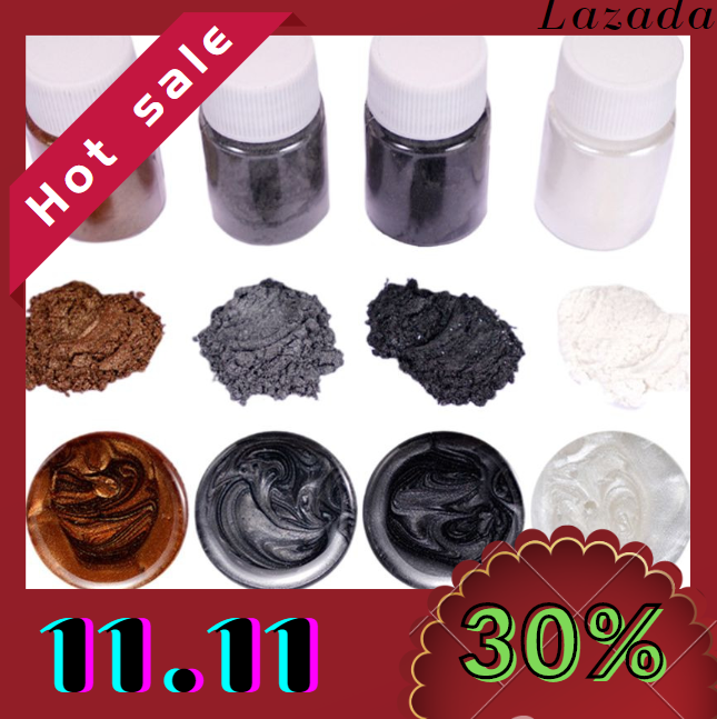 4 Cái/bộ Bột Phát Sáng Tự Làm Trang Sức Nhựa Resin Nhiều Màu, Bộ Sắc Tố Dạ Quang Vật Liệu Epoxy Pha Lê