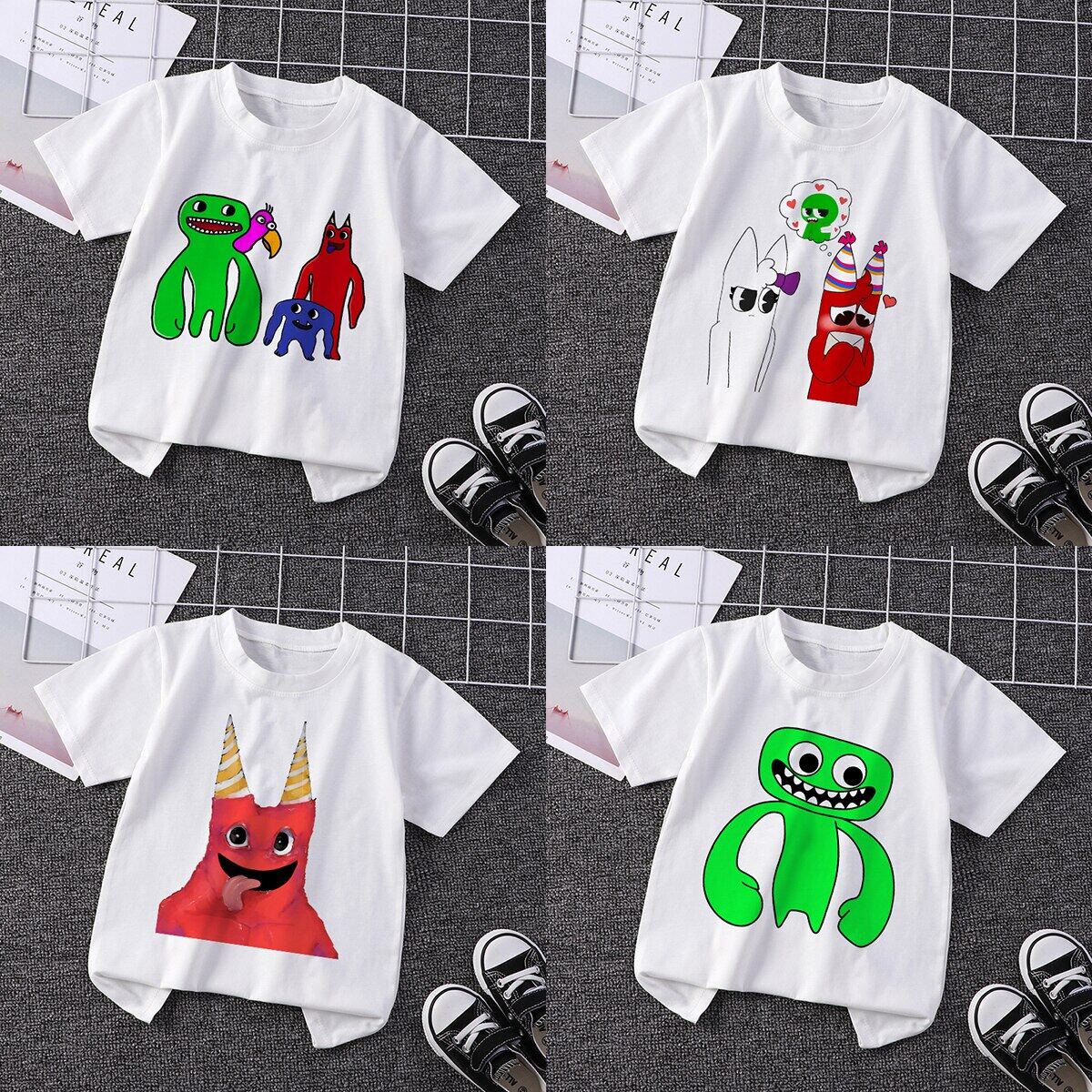 Compre Garten of Banban Jumbo Josh T-shirt Hot Game Cartoon Children Summer  Tee-shirt 100% Cotton High Quality Tshirts Boys and Girls