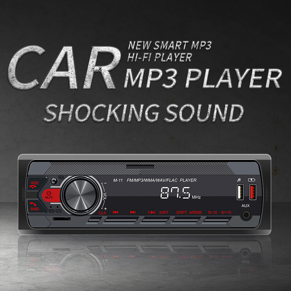 Đài fm bluetooth âm thanh nổi 5.0 đèn nhiều màu cho xe hơi máy nghe nhạc mp3 gắn bảng điều khiển bộ sạc usb 12v & âm thanh tf aux thiết bị điện tử loa siêu trầm 1 din cho xe hơi