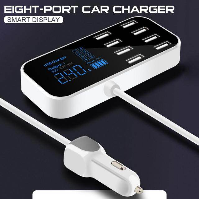 【】 Phổ đa sạc cổng USB cho xe 8-Port xe nhẹ hơn cụm sạc với màn hình LCD siêu mỏng sạc USB trên ôtô