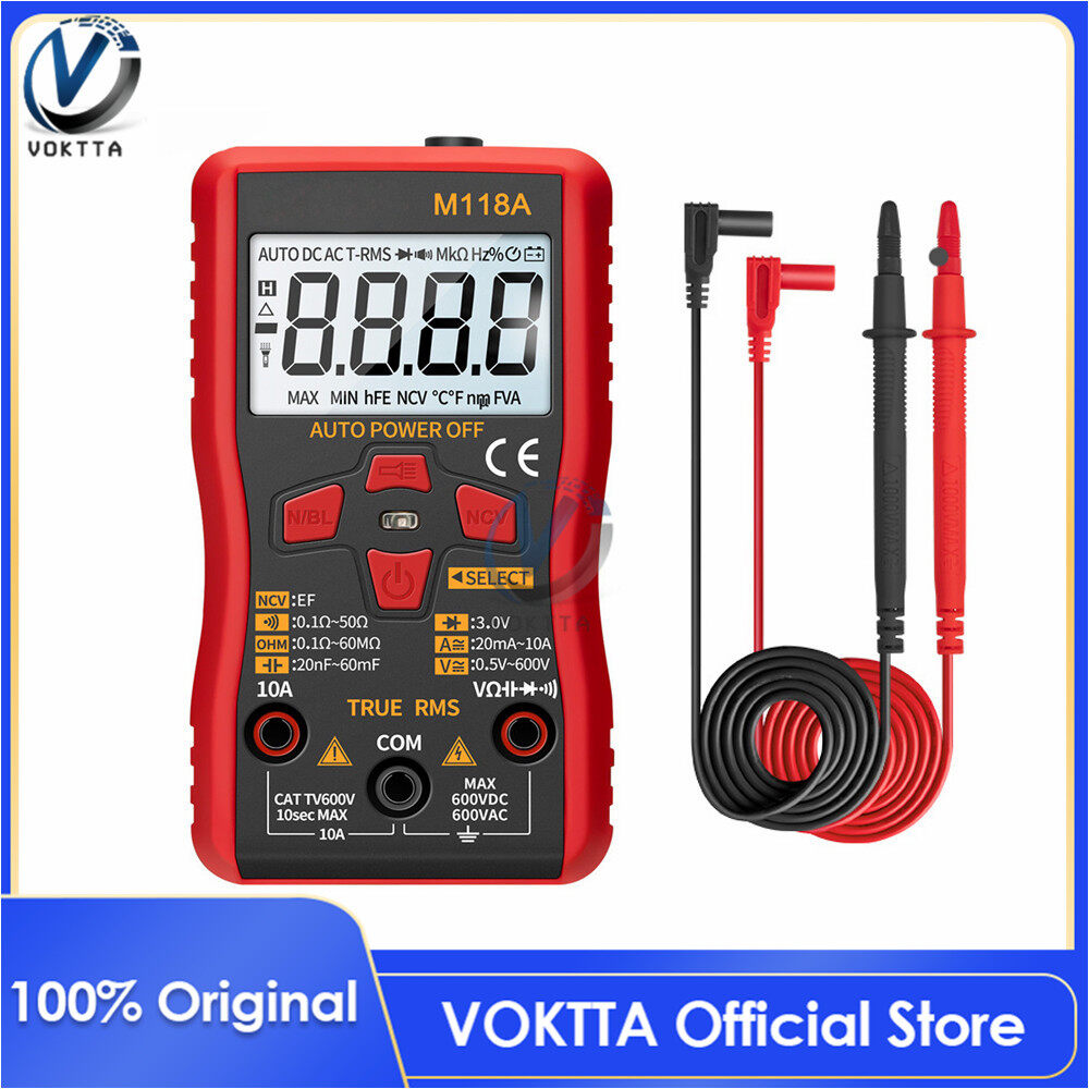 VOKTTA Digital Multimedia Mini Multifunction Meter ANENG M118A Multimeter Automatic Recognition Meas