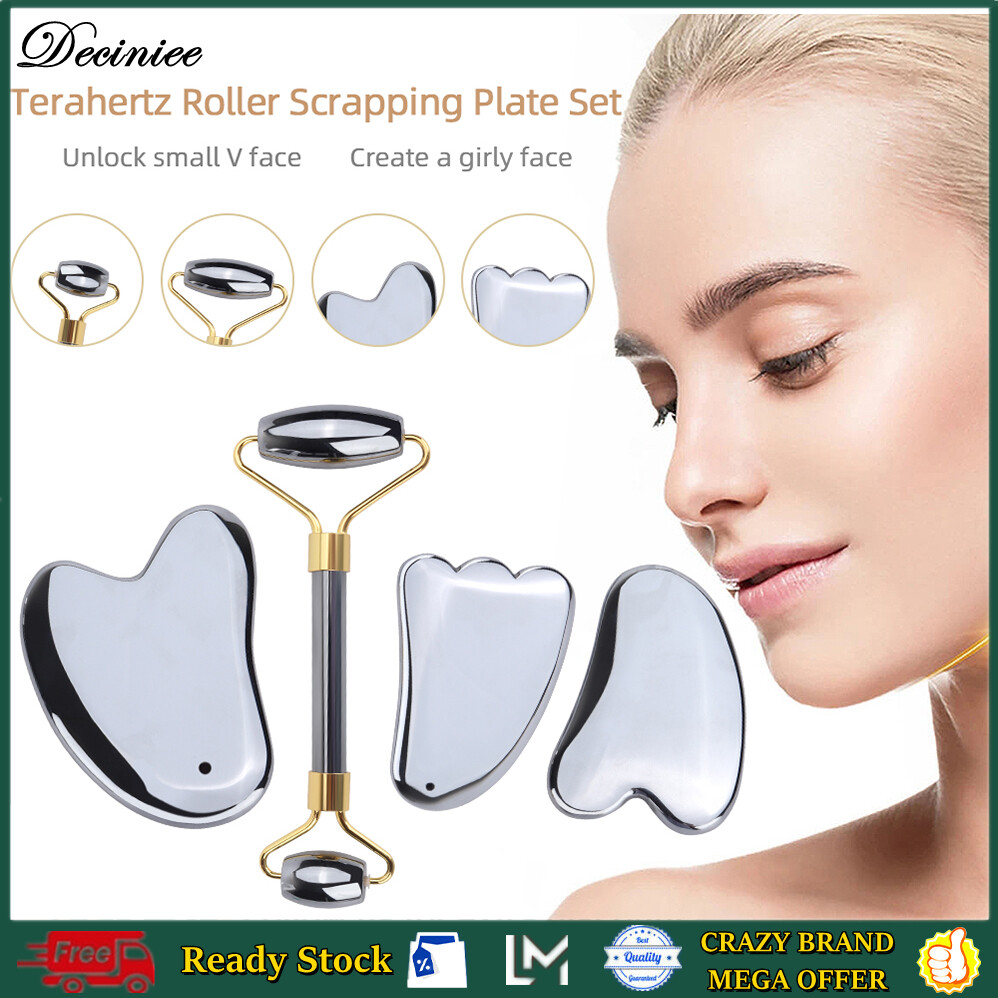 Mặt Công Cụ Bộ Con Lăn Gua Sha Con Lăn Terahertz Gậy Mát-xa Thủ Công Tấm Cạo Hình Trái Tim, Máy Mát Xa Mặt Cho Cơ Thể Cổ