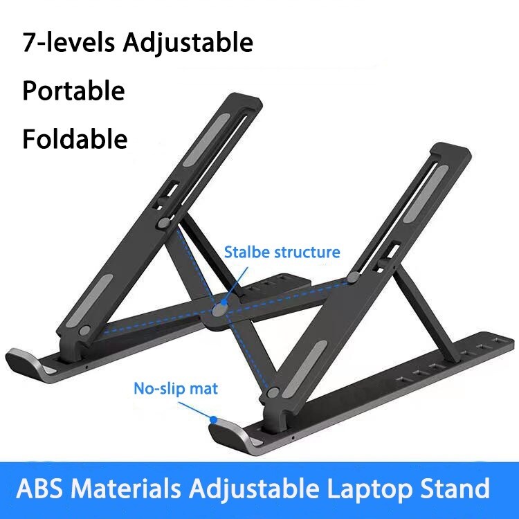 laptop stand laptop accessories laptop stand holder Laptop Stand Portable Hands Free ABS Adjustable Foldable Laptop Desk Stand