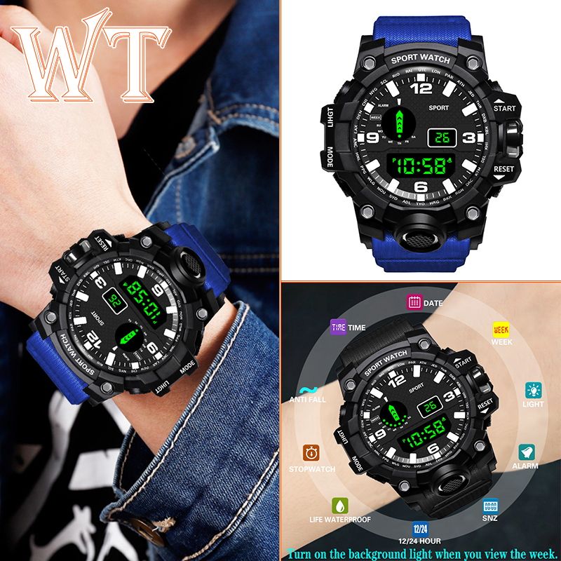 WT Trẻ Em G Đồng Hồ Chịu Sốc Cho Lịch Dạ Quang Casio Đồng Hồ Thể Thao Chống Nước Nam Nữ Sinh Viên Bé G Led Đồng Hồ Đeo Tay Trẻ Em Điện Tử Cho Nam Đồng Hồ Nữ